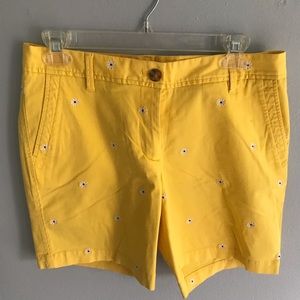 TALBOTS | Relaxed Chino Short, 7” inseam with Daisy Embroidery